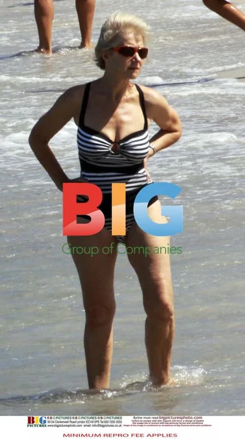 Helen Mirren Sunbathing in Italy