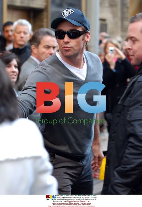 Hugh Jackman exits theater after "A Steady Rain"
