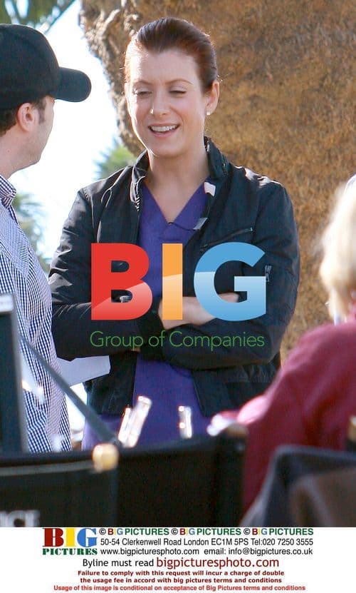 Kate Walsh and Tim Daly on "Private Practice" set