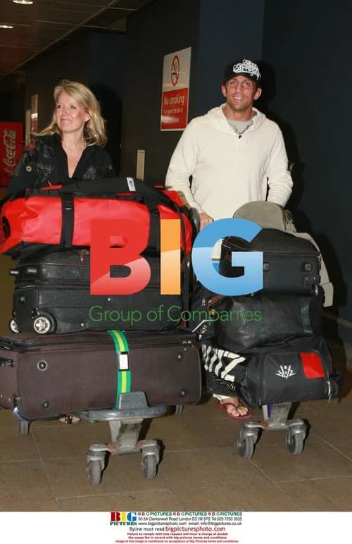 Alex Reid arrives in London from LA