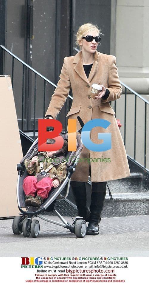 Cate Blanchett enjoys coffee in NYC