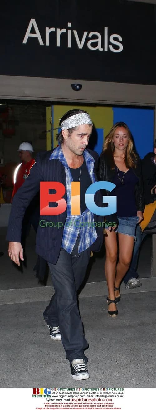 Colin Farrell and Alicja Bachleda at LAX Airport