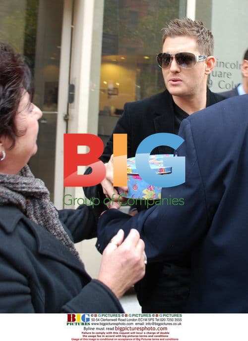 Michael Buble signs autographs in NYC