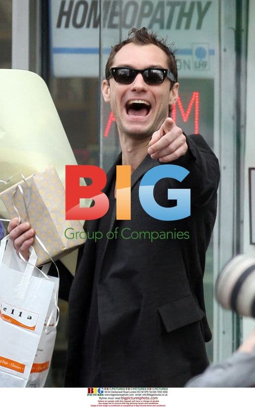 Jude Law at Jonny Lee Miller's son's birthday