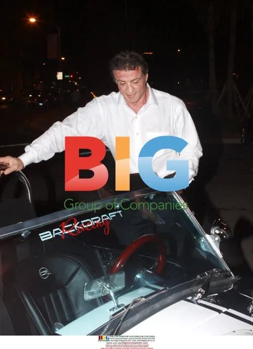 Sylvester Stallone Checks Out Antique Car