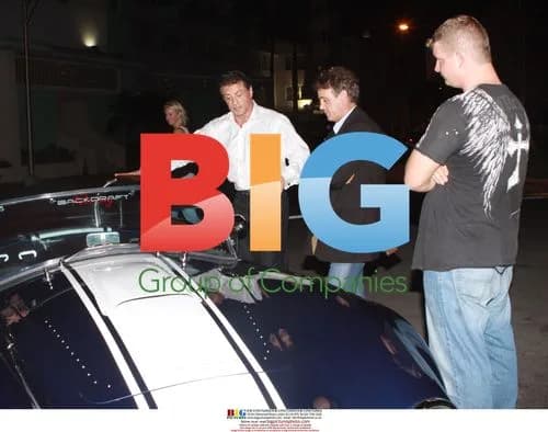 Stallone Checks Out Antique Car in Miami