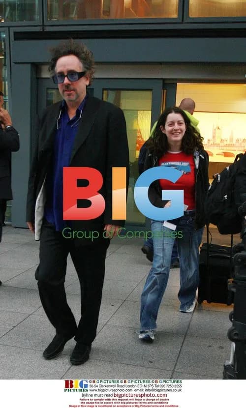 Tim Burton arrives at Heathrow, London