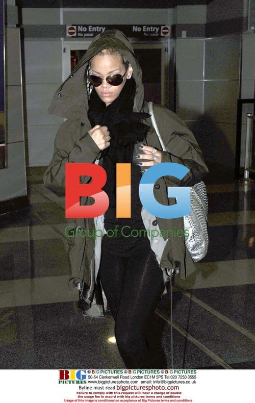 Rihanna arrives at JFK in NYC
