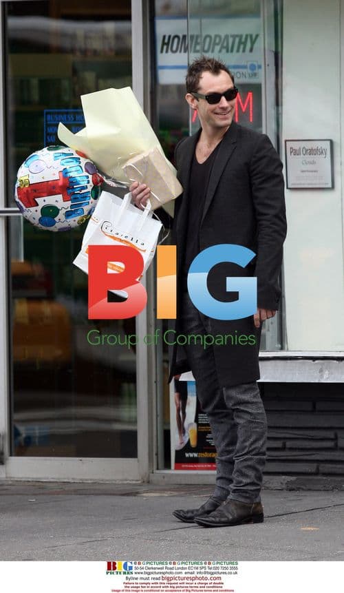 Jude Law Spotted at Jonny Lee Miller's Son's Birthday