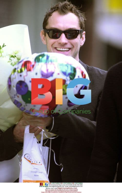 Jude Law Attends Birthday Party