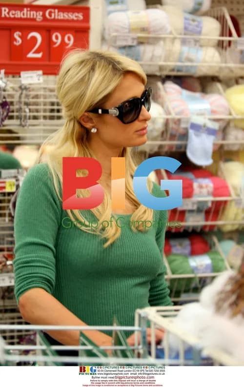 Paris Hilton shops for Christmas supplies