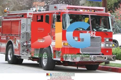 Fire Fighters at Pitt and Jolie's LA Home