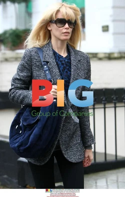 Claudia Schiffer drops son off at school