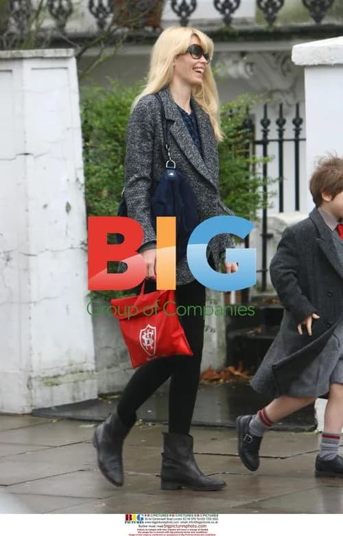 Claudia Schiffer drops son off at school