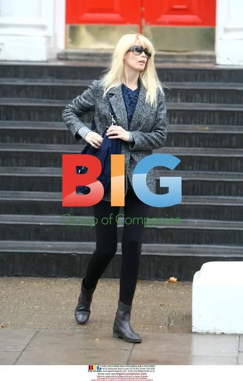 Claudia Schiffer dropping son off at school