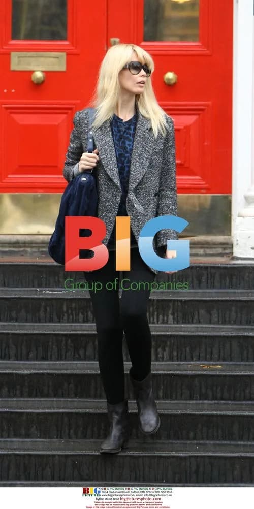 Claudia Schiffer dropping son off at school