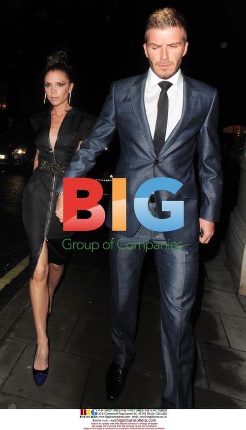 David and Victoria Beckham at Harper's Bazaar Dinner