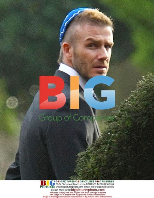 David Beckham's family at grandfather's funeral