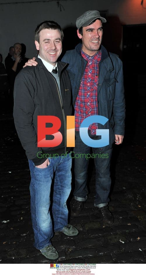 Graeme Hawley and Jeff Hordley at Rockaoke Launch