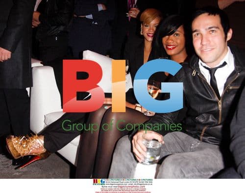 Pete Wentz and Rihanna at VEVO launch in New York