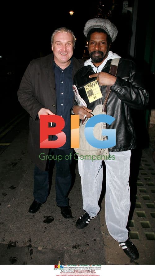 Frank Harper arrives at Christmas party