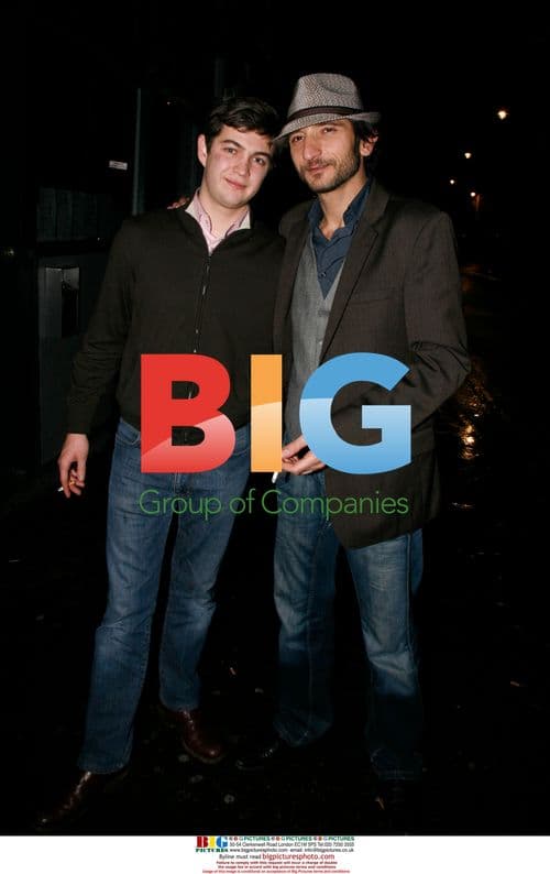 Callum McNabb and Paris Leonti at Groucho's Christmas party