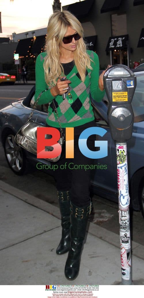 Paris Hilton Shopping in Beverly Hills