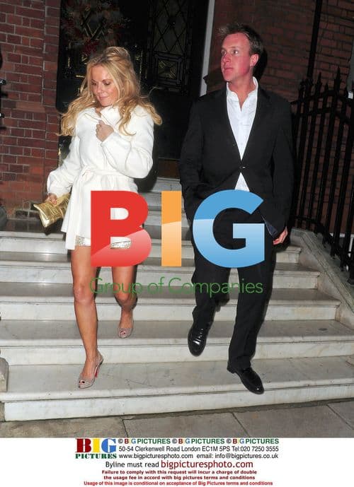 Geri Halliwell leaving Manoukian Christmas Party