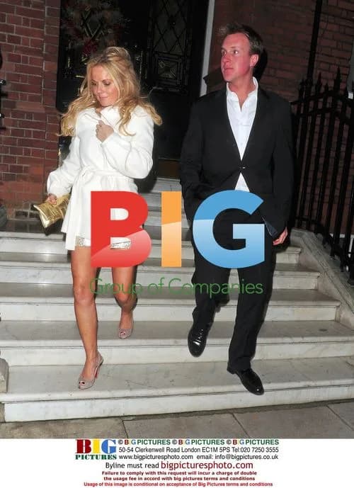 Geri Halliwell leaving Manoukian Christmas Party
