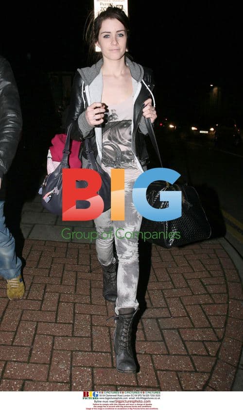 Lucie Jones leaves London studio after rehearsals