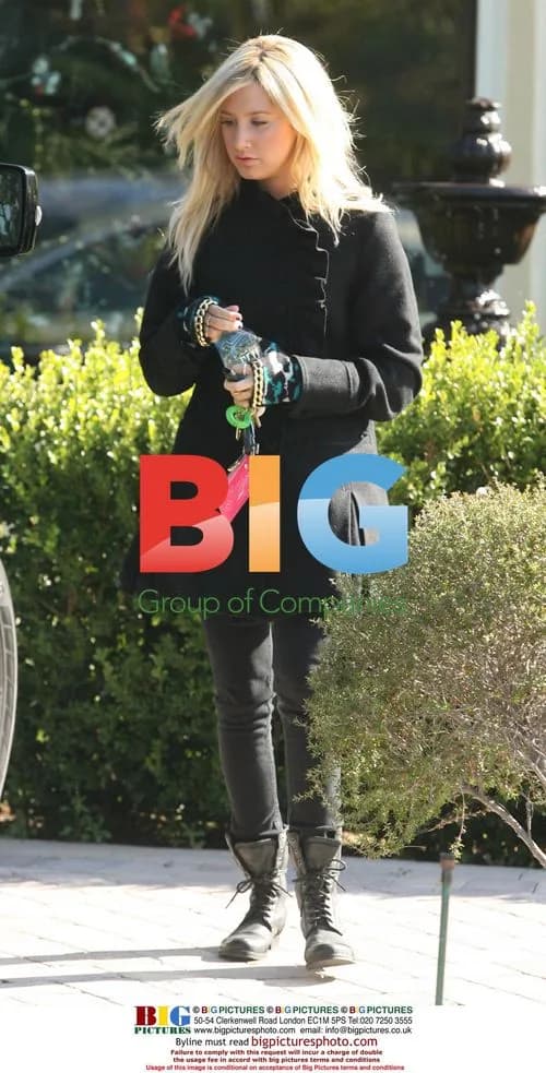 Ashley Tisdale Visits Parents' Home