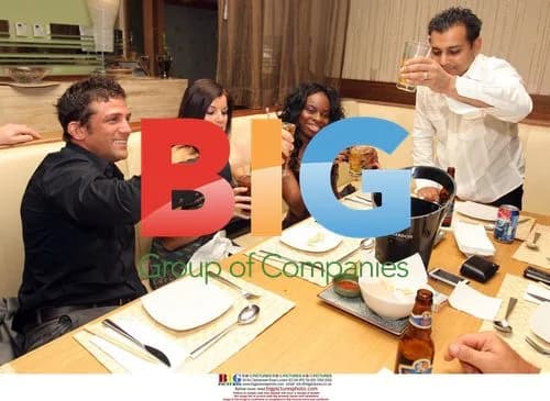 Alex Reid meets business associates
