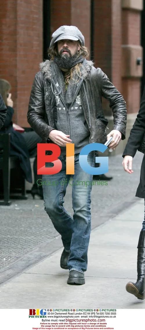 Rob Zombie walks through Soho, NYC