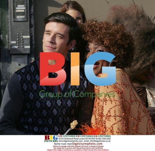 Michael Urie and Shiqueeta Lee on Ugly Betty set