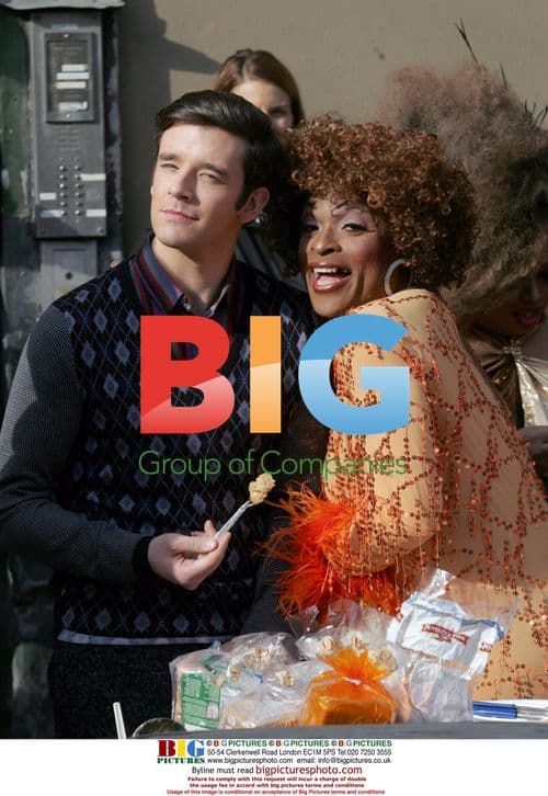 Michael Urie and Shiqueeta Lee on Ugly Betty set