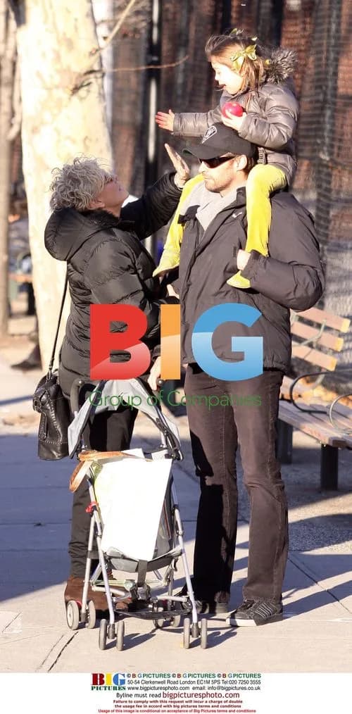 Hugh Jackman with daughter Ava in NYC