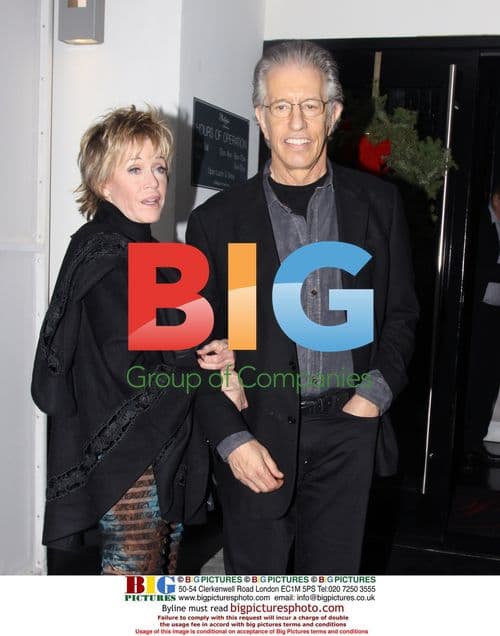 Jane Fonda leaving Philippe Chow restaurant with Richard Perry