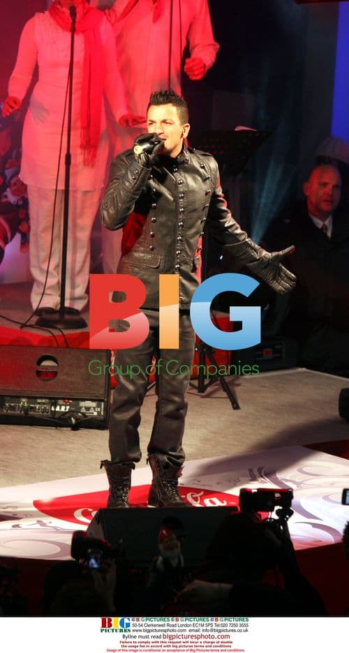 Peter Andre performs in Spittalfields market