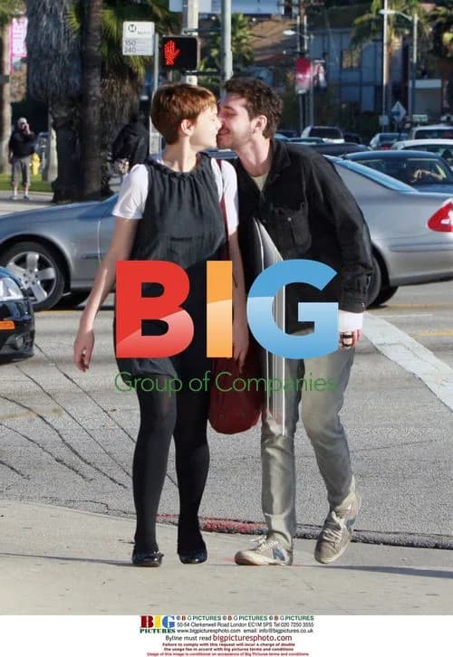 Shia Labeouf and Carey Mulligan kissing in Studio City