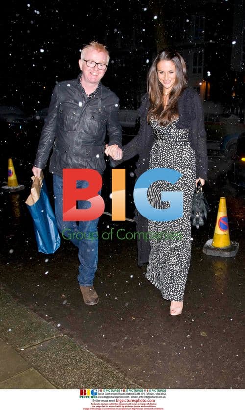 Chris Evans and Natasha Shishmanian at Christmas party