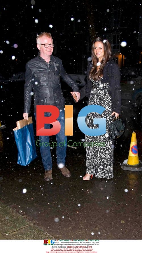 Chris Evans and Natasha Shishmanian at Christmas party