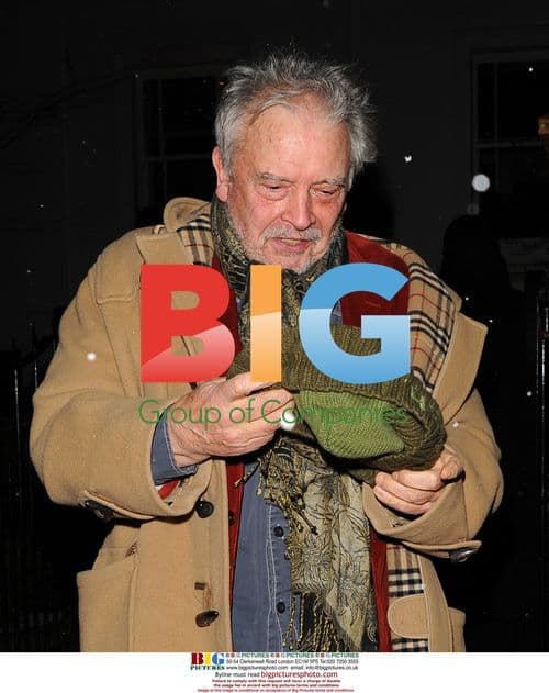David Bailey attends Christmas party in London