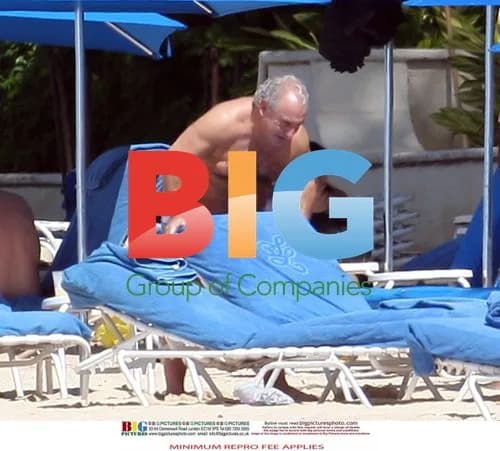 Sir Philip Green Relaxing in Barbados