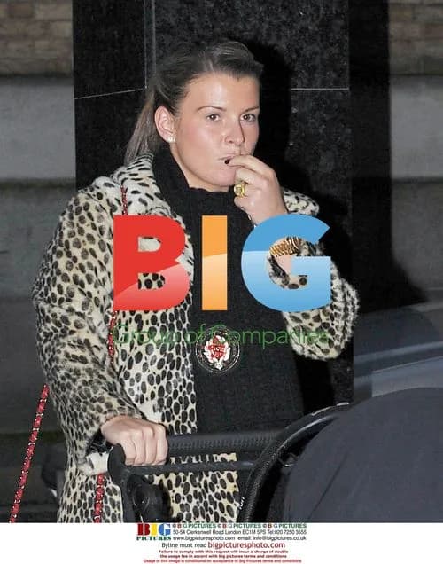 Coleen Rooney out with baby Kai