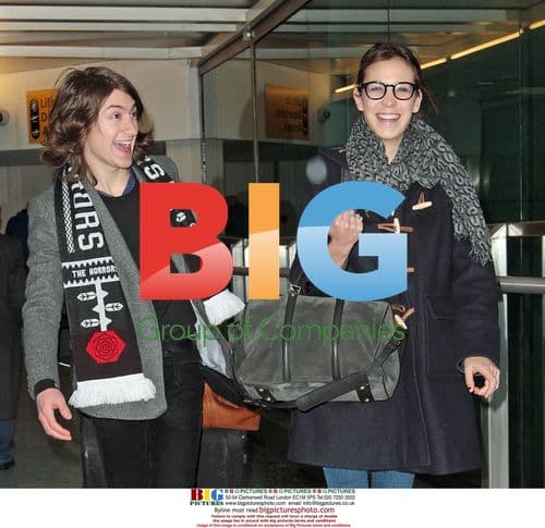 Alexa Chung and Alex Turner at Heathrow