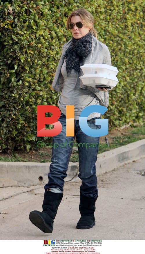 Ellen Pompeo picks up food in LA