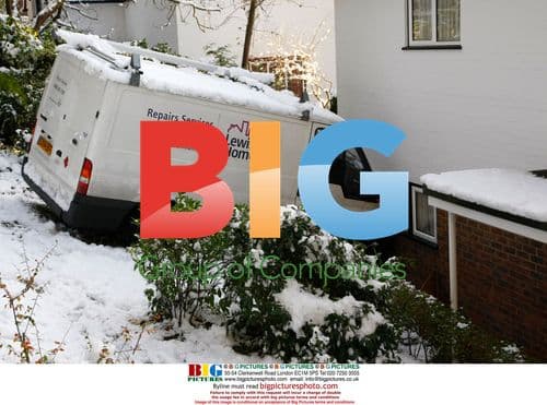 Van drives into home in UK