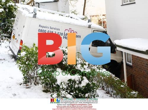 Van Crashes into Home in Warlingham, UK