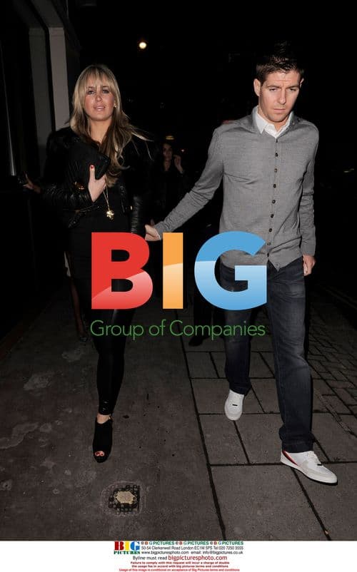 Steven Gerard and Alex Curran at Nobu Berkley