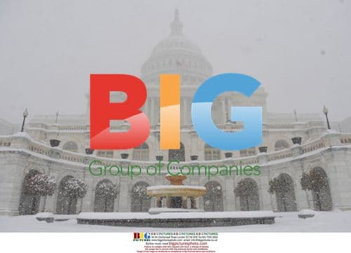 U.S. Capitol Building Covered in Snow
